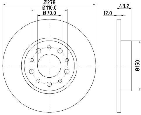 Pagid 54452 - Тормозной диск autosila-amz.com