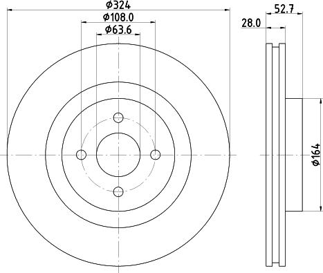 Pagid 54464 - Тормозной диск autosila-amz.com