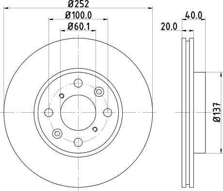 Pagid 54489 - Тормозной диск autosila-amz.com
