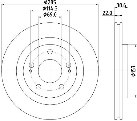 Pagid 54485 - Тормозной диск autosila-amz.com