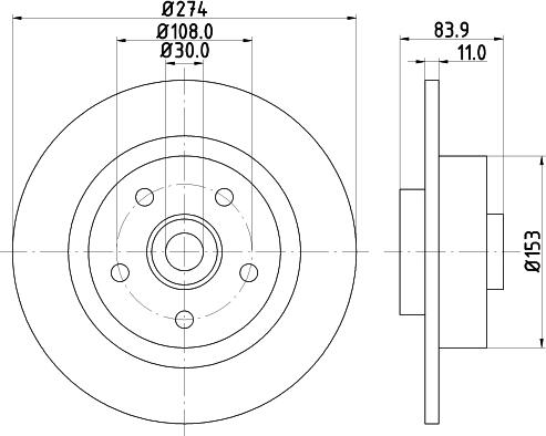 Pagid 54422 - Тормозной диск autosila-amz.com