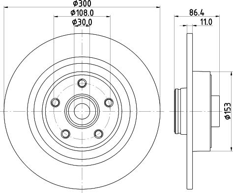 Pagid 54598 - Тормозной диск autosila-amz.com