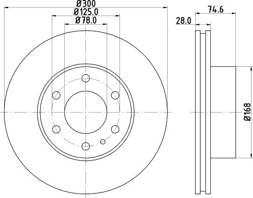 Pagid 54559 - Тормозной диск autosila-amz.com