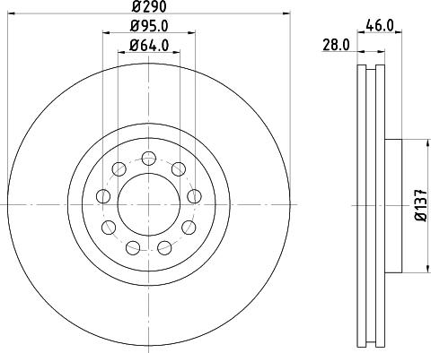 Pagid 54557 - Тормозной диск autosila-amz.com