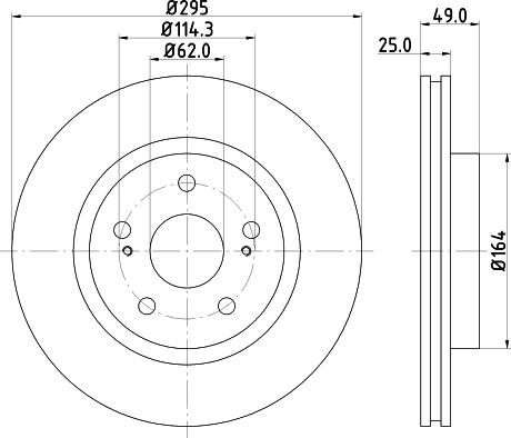 Pagid 54565 - Тормозной диск autosila-amz.com