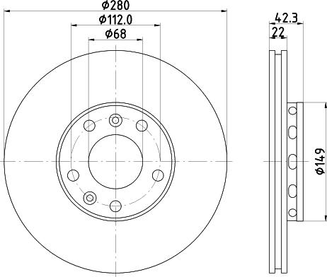 Pagid 54522 - Тормозной диск autosila-amz.com