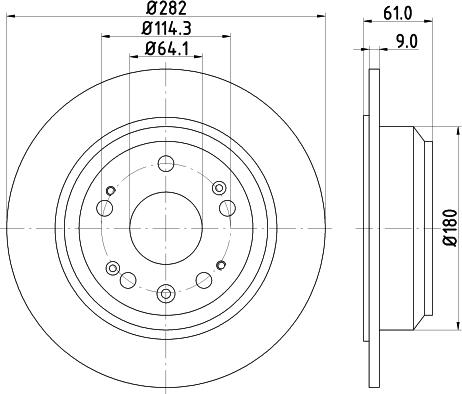 Pagid 54658 - Тормозной диск autosila-amz.com