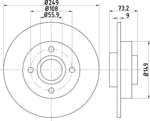 Pagid 54686 - Тормозной диск autosila-amz.com