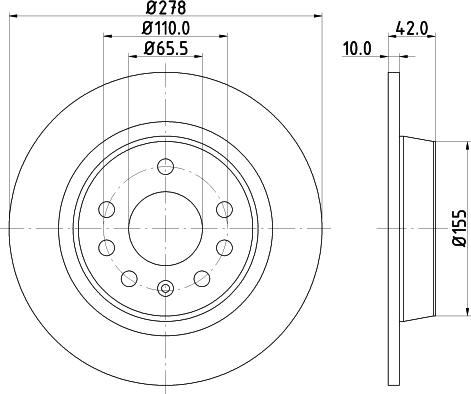 Pagid 54676 - Тормозной диск autosila-amz.com