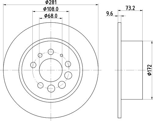 Pagid 54001 - Тормозной диск autosila-amz.com