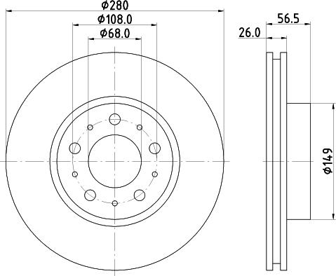 Pagid 54016 - Тормозной диск autosila-amz.com