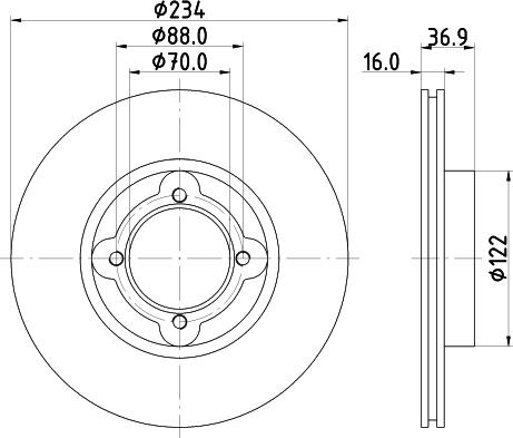 Pagid 54140 - Тормозной диск autosila-amz.com