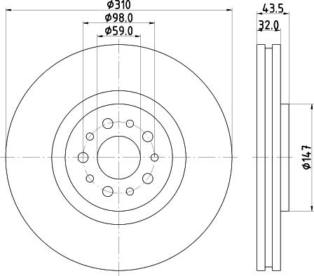Pagid 54181 - Тормозной диск autosila-amz.com