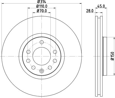 Pagid 54188 - Тормозной диск autosila-amz.com