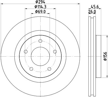 Pagid 54844 - Тормозной диск autosila-amz.com