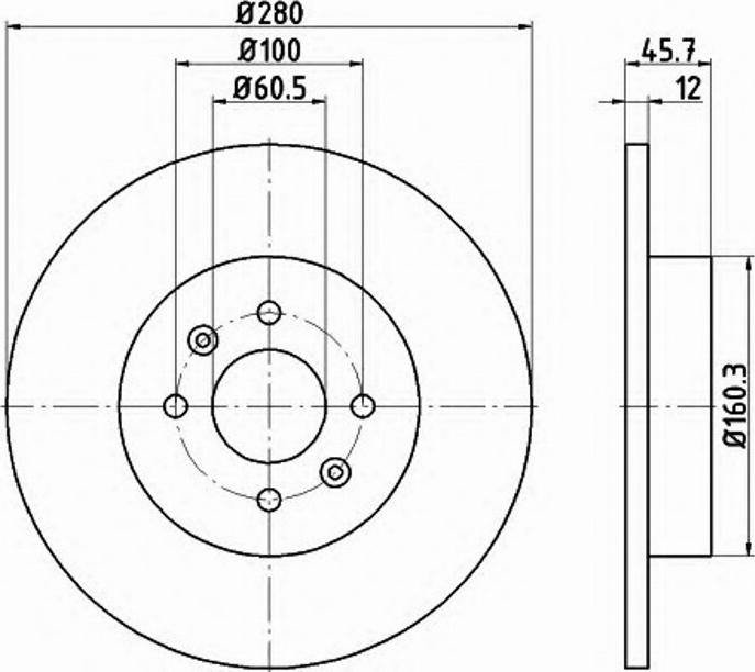 Pagid 54812PRO - Тормозной диск autosila-amz.com