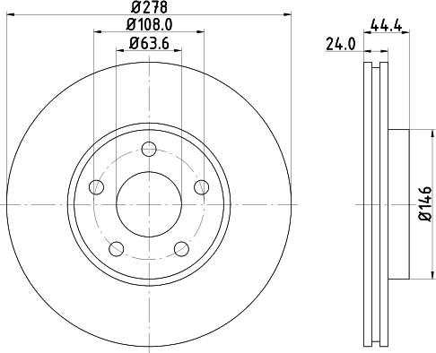 Pagid 54248 - Тормозной диск autosila-amz.com