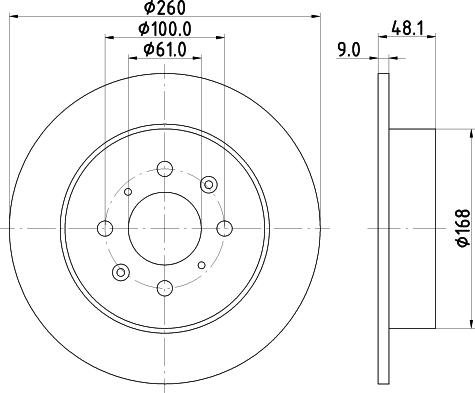 Pagid 54254 - Тормозной диск autosila-amz.com