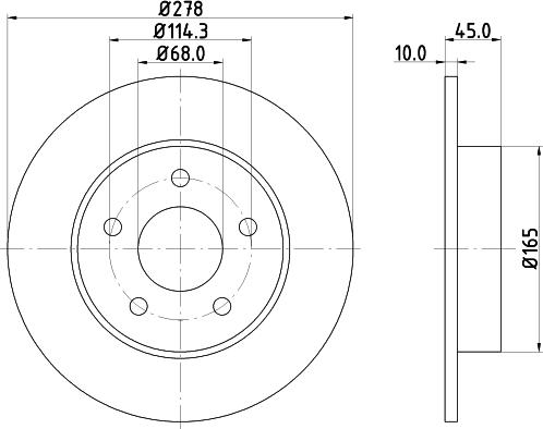 Pagid 54257 - Тормозной диск autosila-amz.com