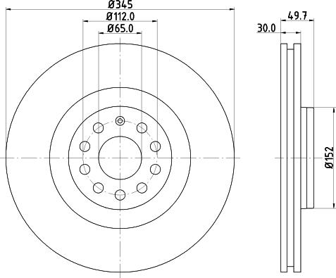 Pagid 54206 - Тормозной диск autosila-amz.com