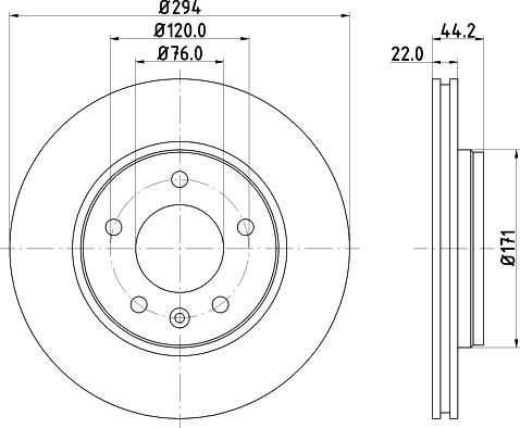 Pagid 54214 - Тормозной диск autosila-amz.com