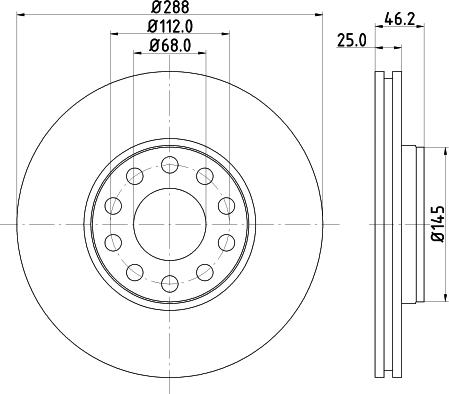 Pagid 54210 - Тормозной диск autosila-amz.com