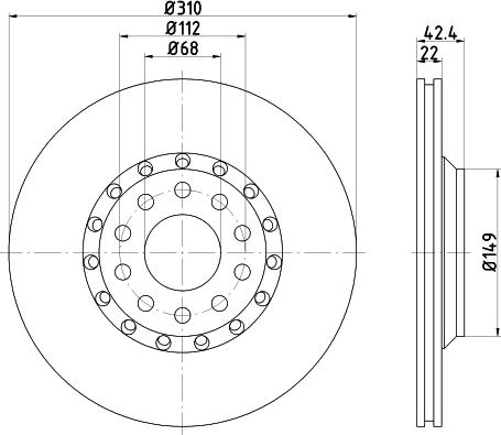 Pagid 54224 - Тормозной диск autosila-amz.com