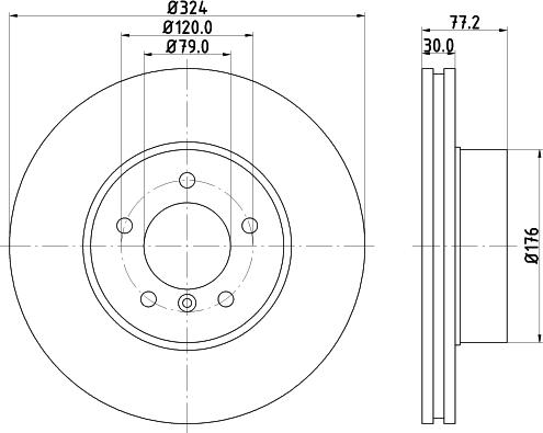 Pagid 54226HC - Тормозной диск autosila-amz.com