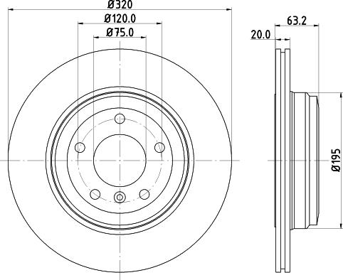 Pagid 54227 - Тормозной диск autosila-amz.com