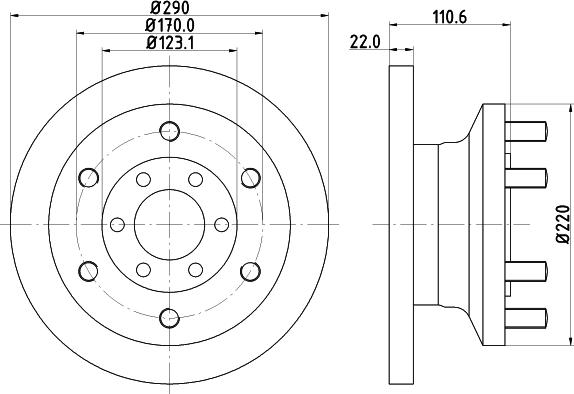 Pagid 54754 - Тормозной диск autosila-amz.com