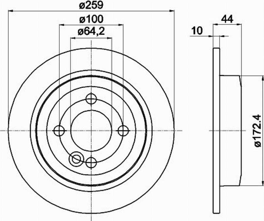 Pagid 54750PRO - Тормозной диск autosila-amz.com