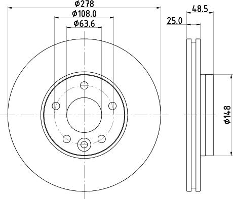 Pagid 55923 - Тормозной диск autosila-amz.com