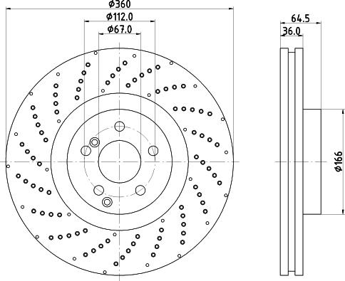 Pagid 55603HC - Тормозной диск autosila-amz.com