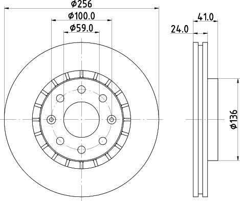Pagid 55633 - Тормозной диск autosila-amz.com