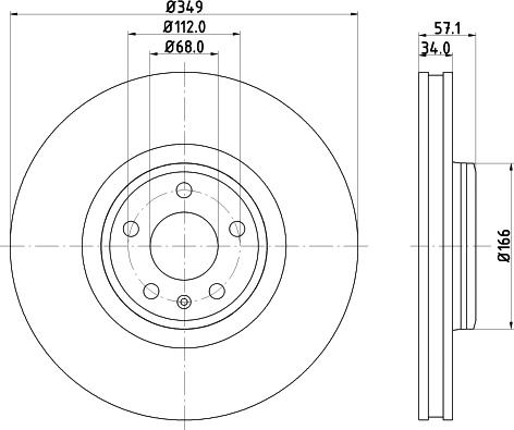 Pagid 55893HC - Тормозной диск autosila-amz.com