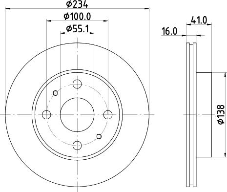Pagid 55856 - Тормозной диск autosila-amz.com