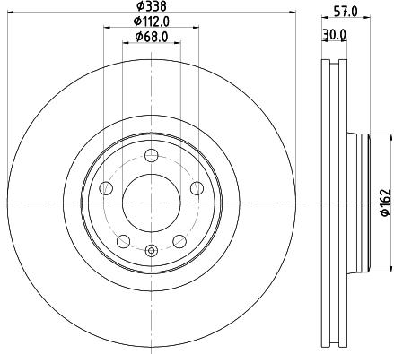 Pagid 55826HC - Тормозной диск autosila-amz.com