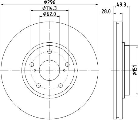 Pagid 55352 - Тормозной диск autosila-amz.com
