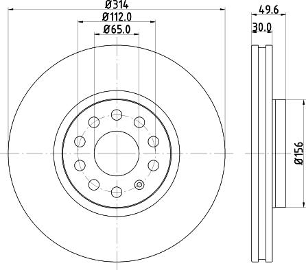 Pagid 55324 - Тормозной диск autosila-amz.com