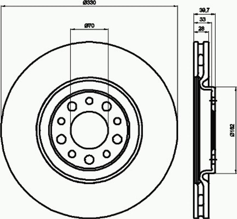 Pagid 55209PRO - Тормозной диск autosila-amz.com