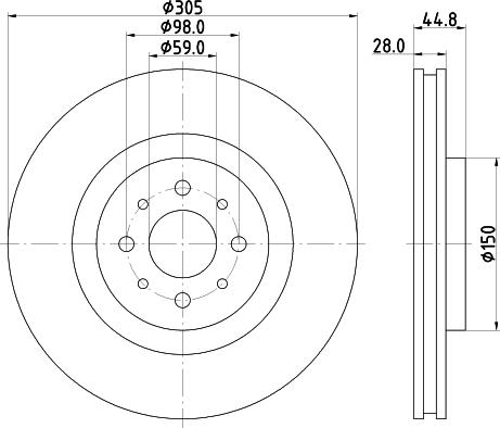 Pagid 55285 - Тормозной диск autosila-amz.com