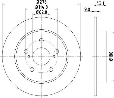 Pagid 55223 - Тормозной диск autosila-amz.com