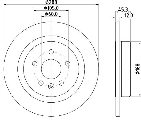 Pagid 55752 - Тормозной диск autosila-amz.com