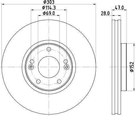 Pagid 55733 - Тормозной диск autosila-amz.com