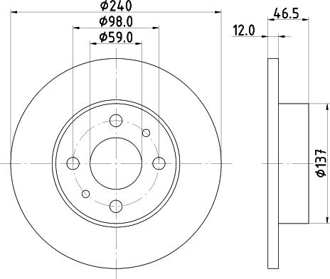 Pagid 50908 - Тормозной диск autosila-amz.com