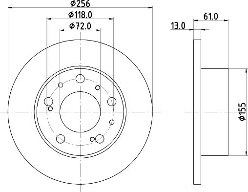 Pagid 50907 - Тормозной диск autosila-amz.com