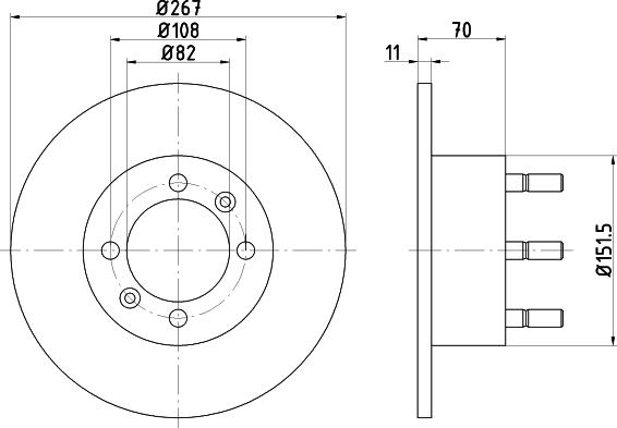 Pagid 50106 - Тормозной диск autosila-amz.com