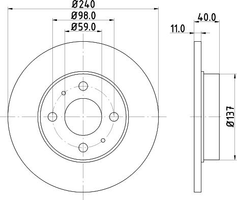 Pagid 50117 - Тормозной диск autosila-amz.com