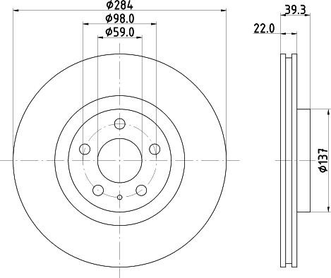 Pagid 50124 - Тормозной диск autosila-amz.com