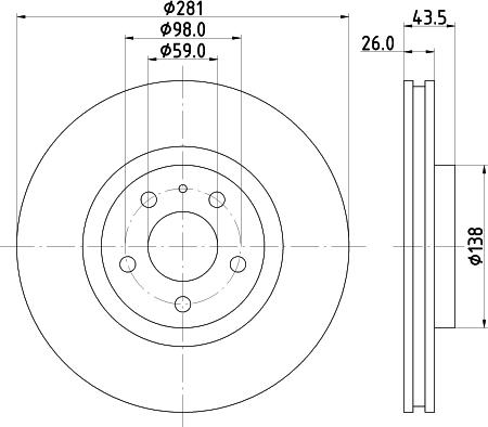 Pagid 50122 - Тормозной диск autosila-amz.com